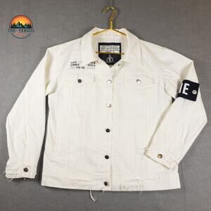 Panic! At The Disco 2018 Pray For The Wicked Jacket White Denim Women's Sz Small